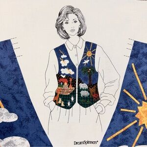Noah's Ark Vest Cut & Sew Fabric Panel Animals by Dream Spinners NEW!